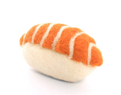 Sushi cat Toy, salmon nigiri 3" x 2"
