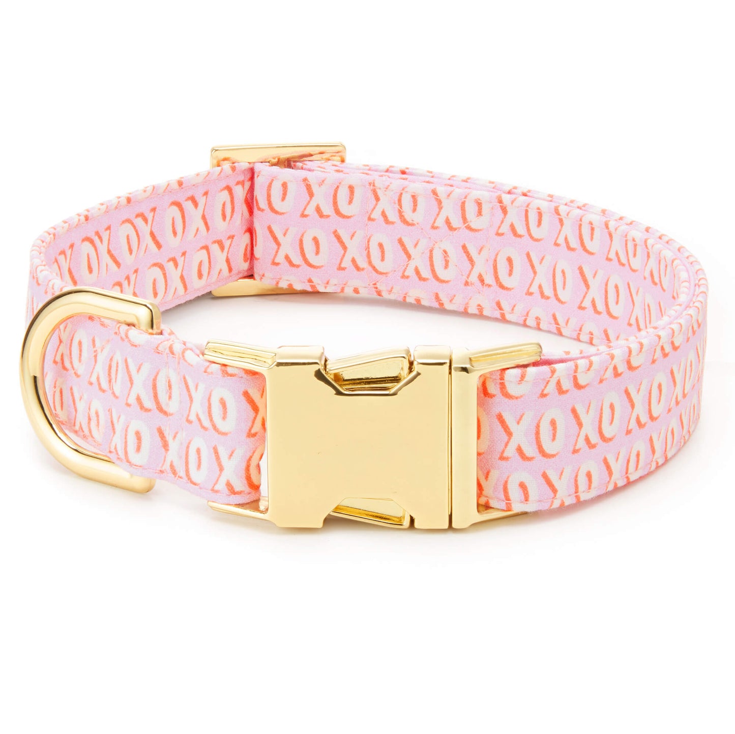 XOXO (Hugs and Kisses) Pastel pink dog collar
