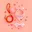XOXO (Hugs and Kisses) Pastel pink dog collar