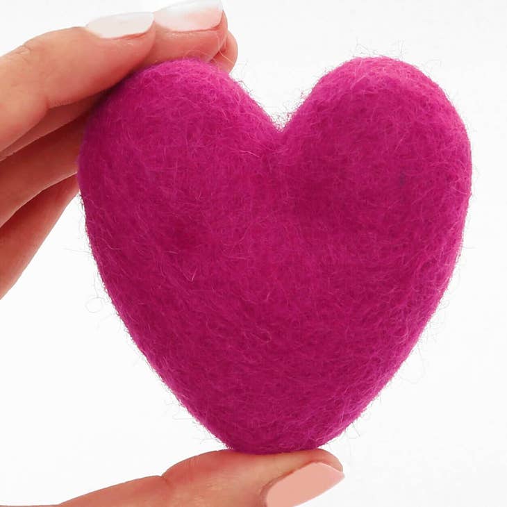 Heart felt cat toy