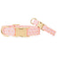 XOXO (Hugs and Kisses) Pastel pink dog collar