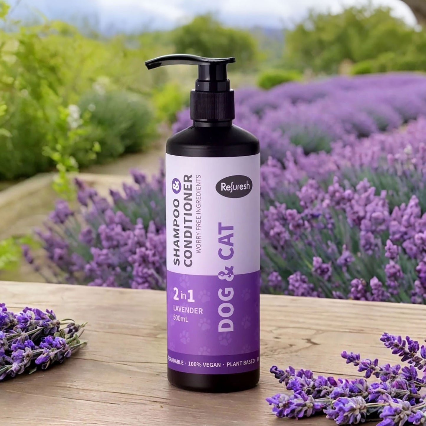Lavender pet shampoo and conditioner