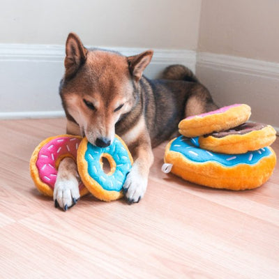 Zippy Paws Junior Donutz - Strawberry| Aesthetic dog toys