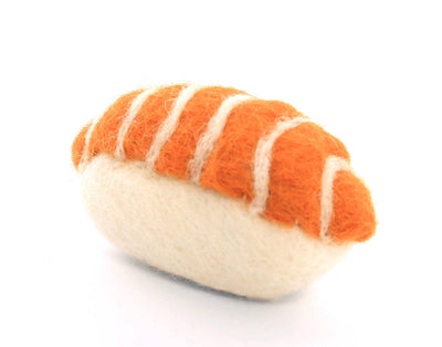 Sushi cat Toy, salmon nigiri  3" x 2"