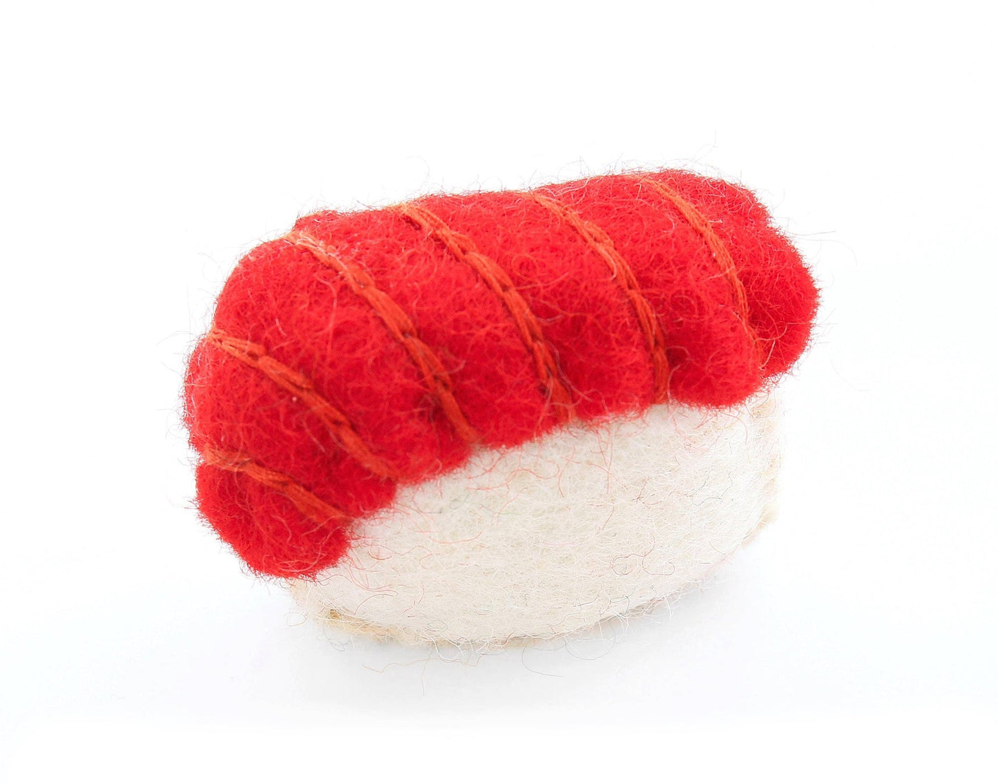 Sushi cat toy, tuna nigiri  3" x 2"