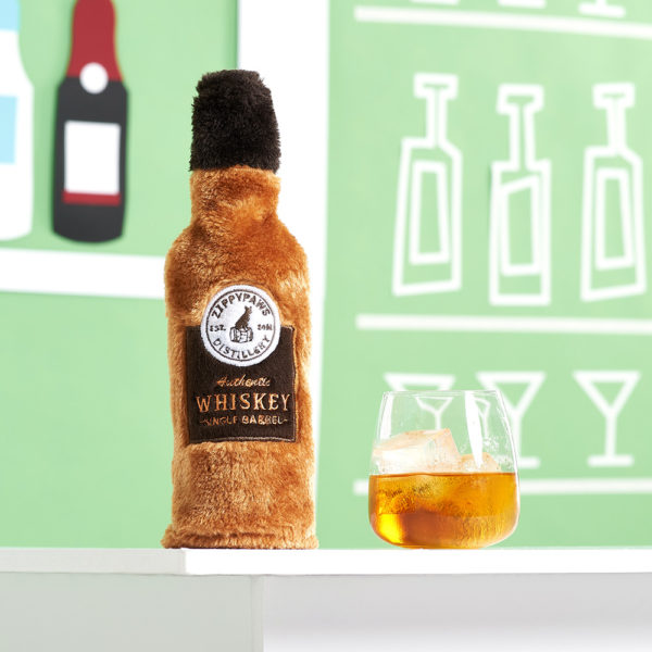 Zippy Paws | Aesthetic Happy Hour Crusherz - Whiskey bottle dog toy