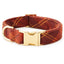 Cider plaid flannel dog collar