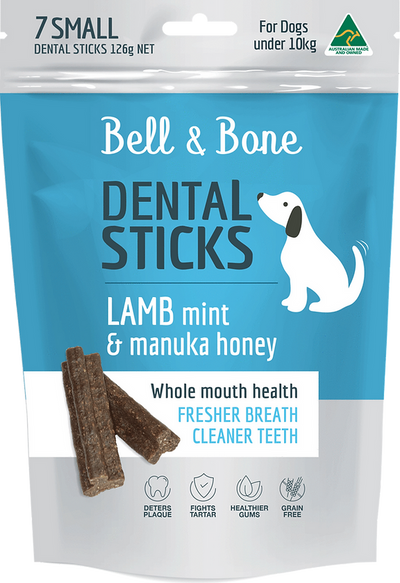 Lamb, mint and manuka honey dental sticks