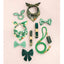 Forest green velvet dog collar