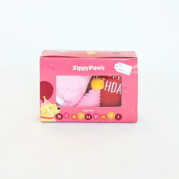 Pup birthday box pink