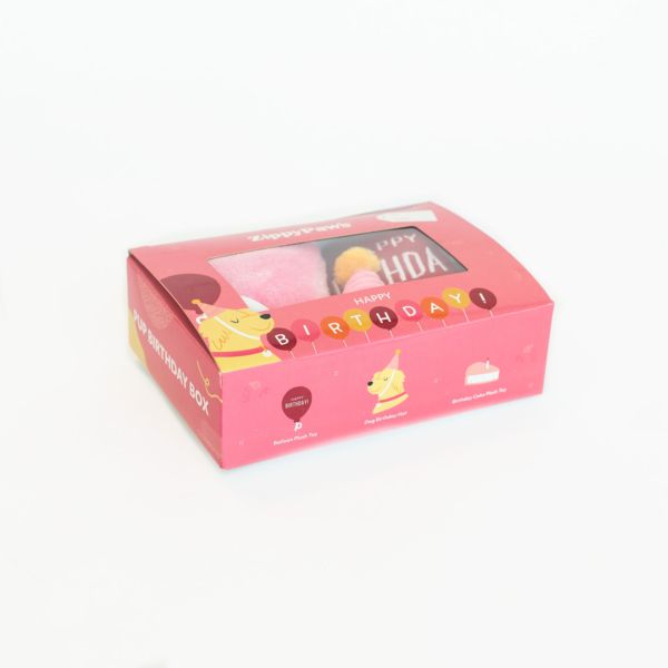 Zippy paws : Aesthetic Pup birthday box pink