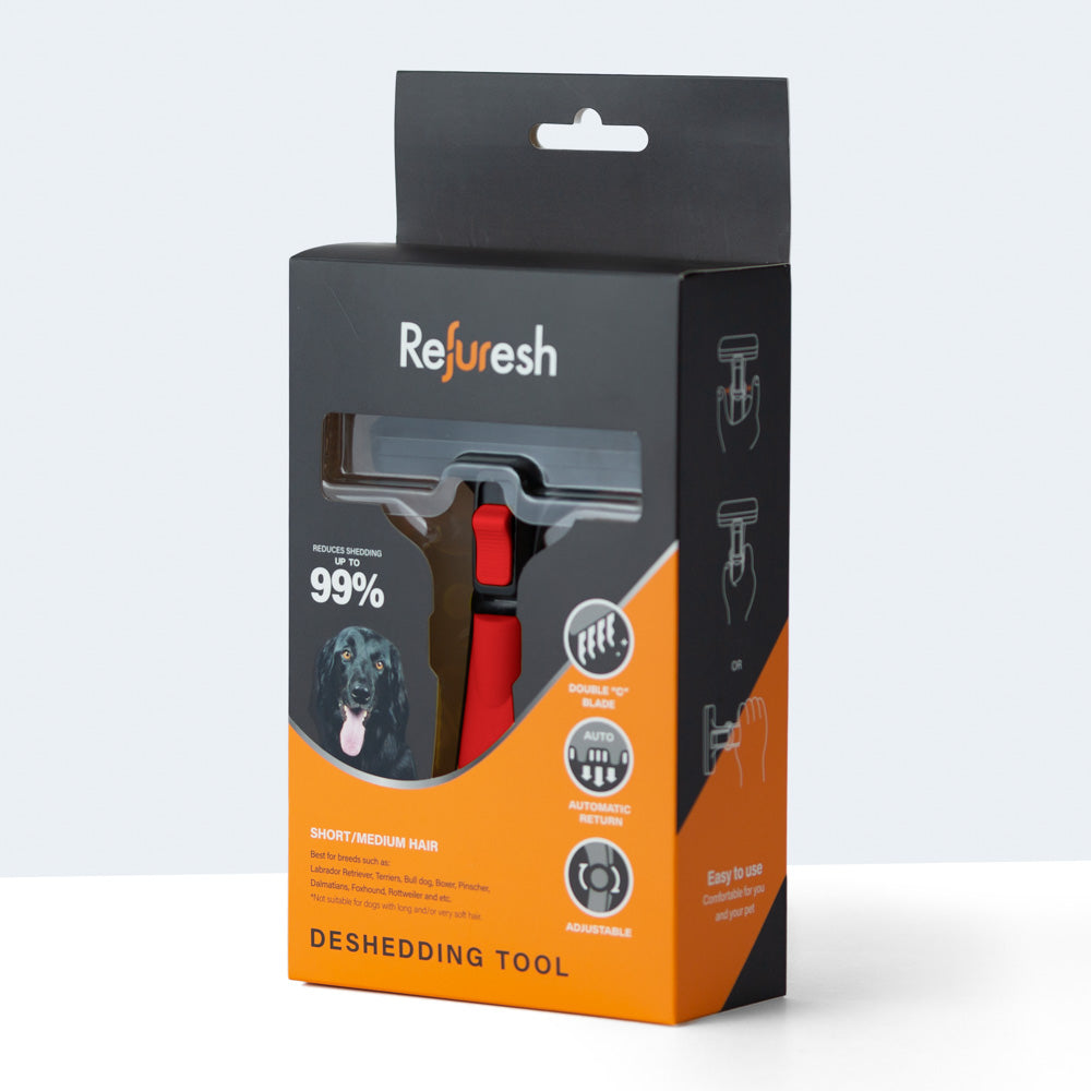 Deshedding brush for short & medium coat